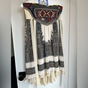 Boho strapless Anthropologie dress